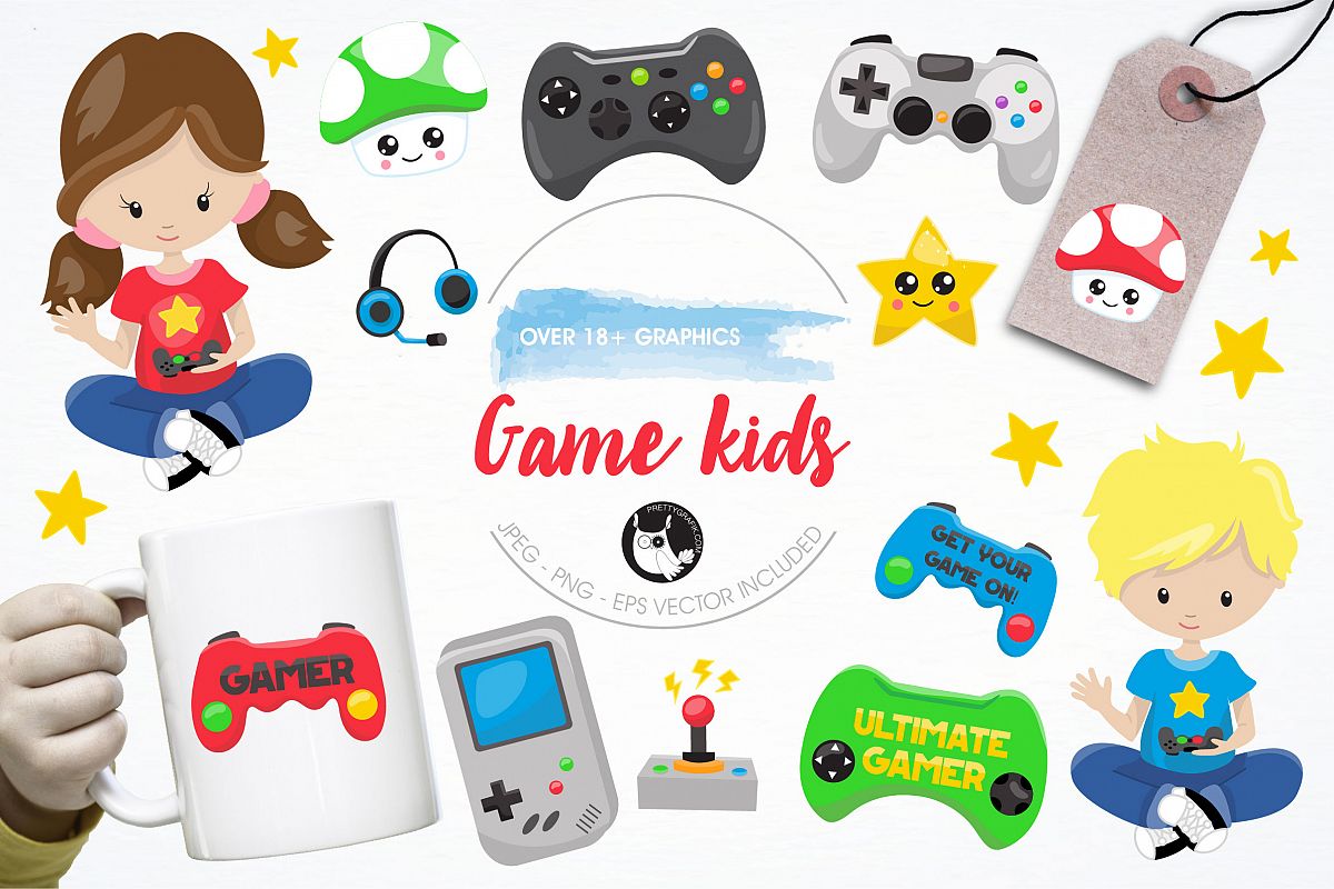 Game kids graphics and illustrations example image 1