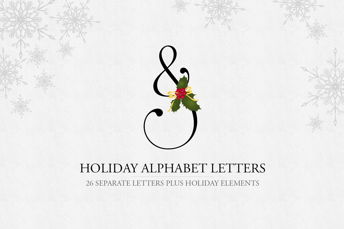Holiday Alphabet Design Set example image 1