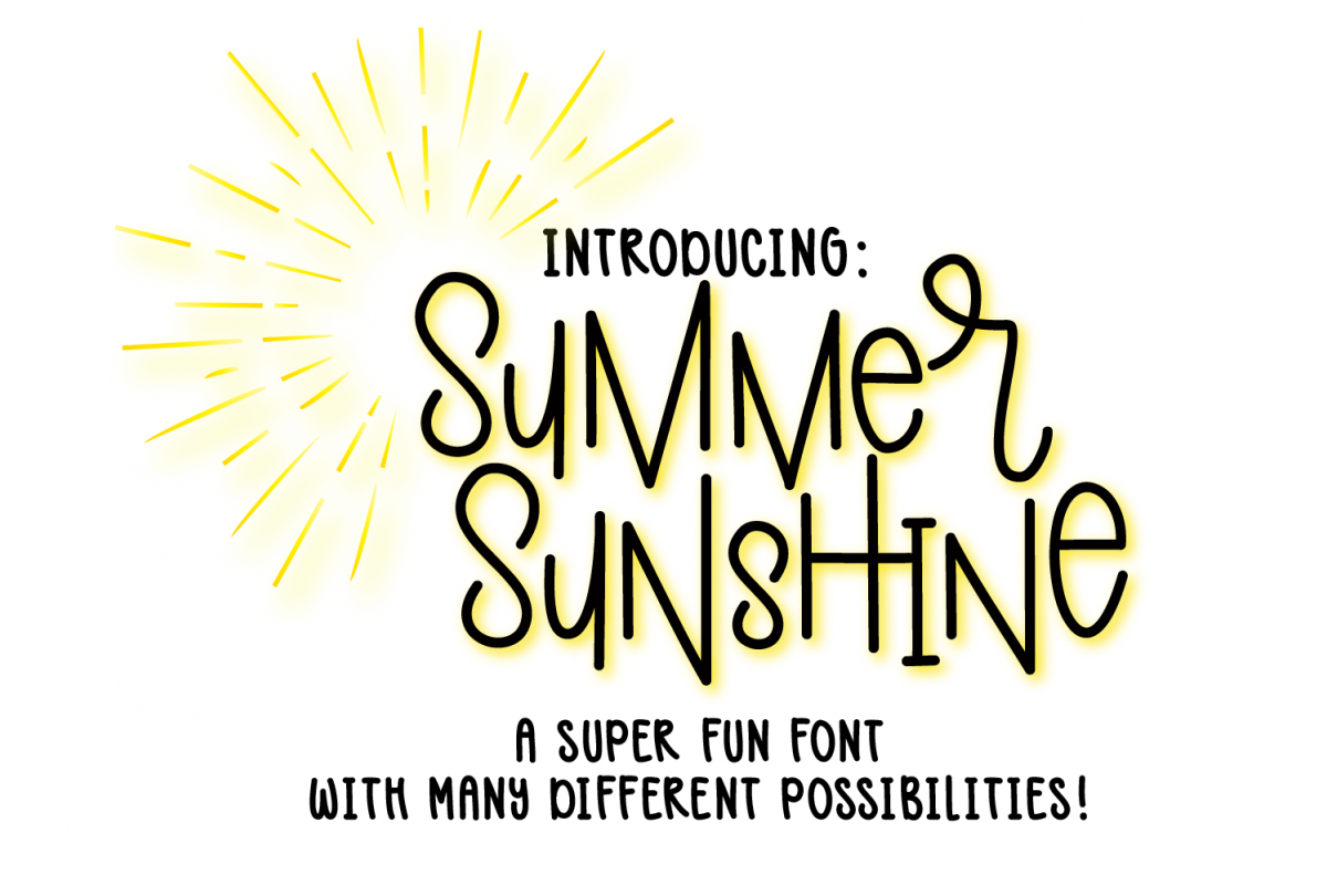 Summer Sunshine Hand Lettered Font example image 1