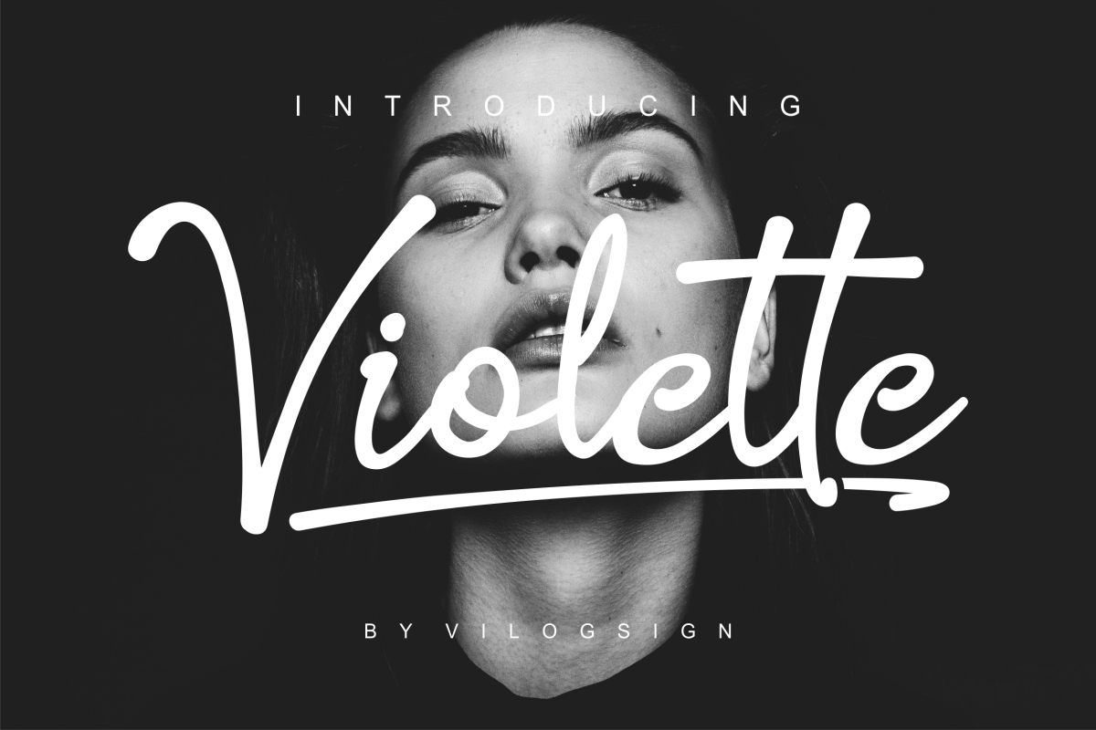 Violette // Luxury Hand Lettering Font example image 1