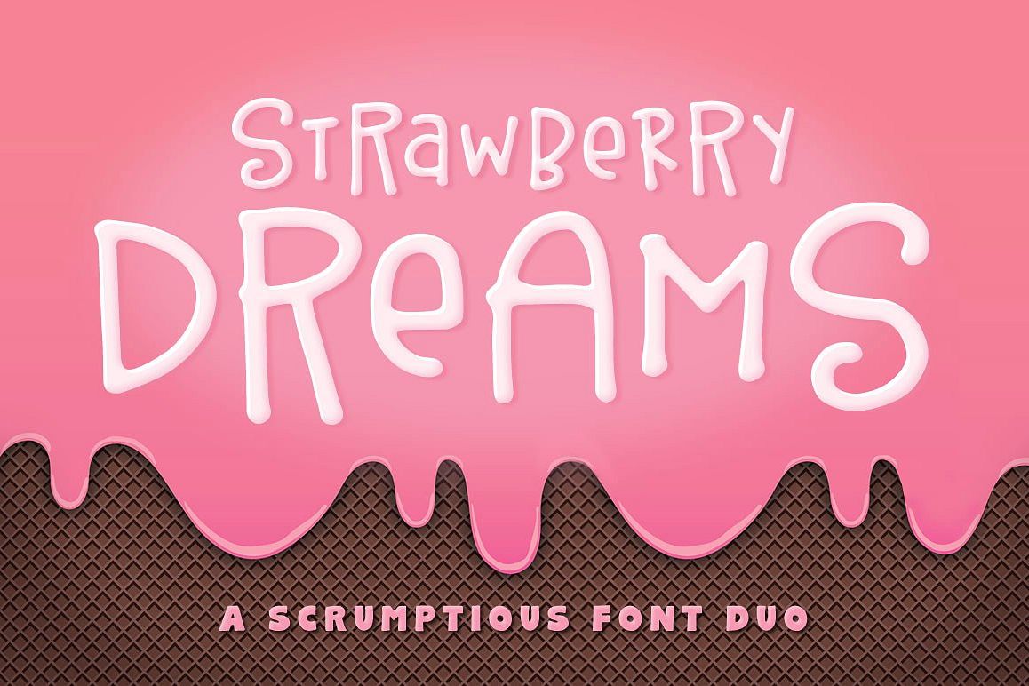 Strawberry Dreams Font Duo example image 1