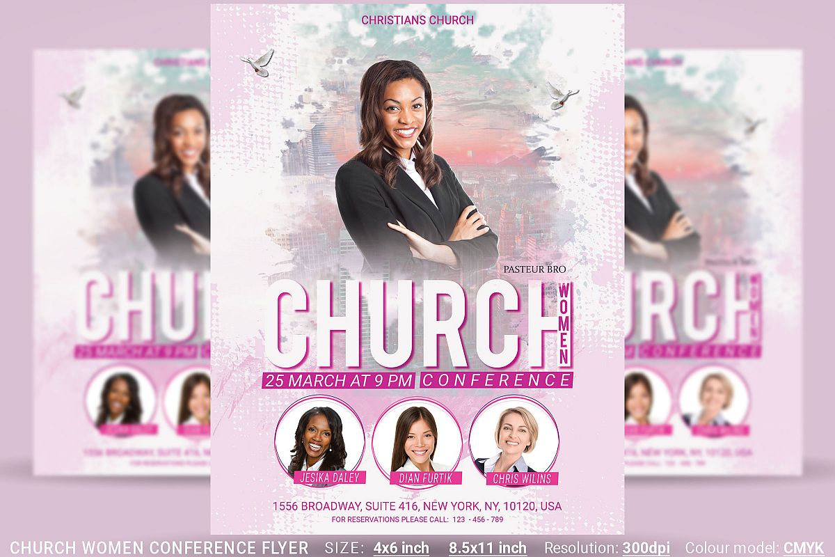 Church Women Conference Flyer Poster example image 1