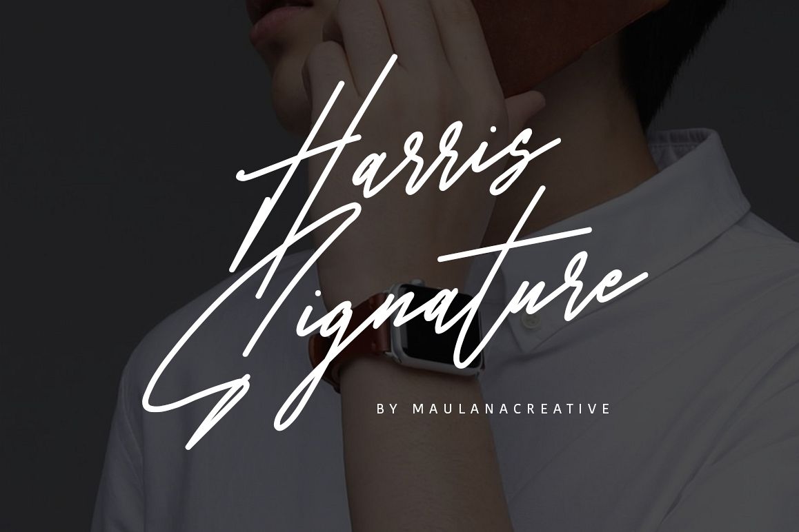 Harris Signature Typeface example image 1