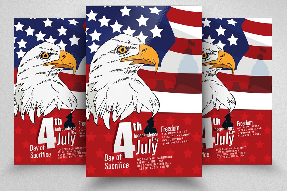 4th of July Celebration Day Flyer example image 1