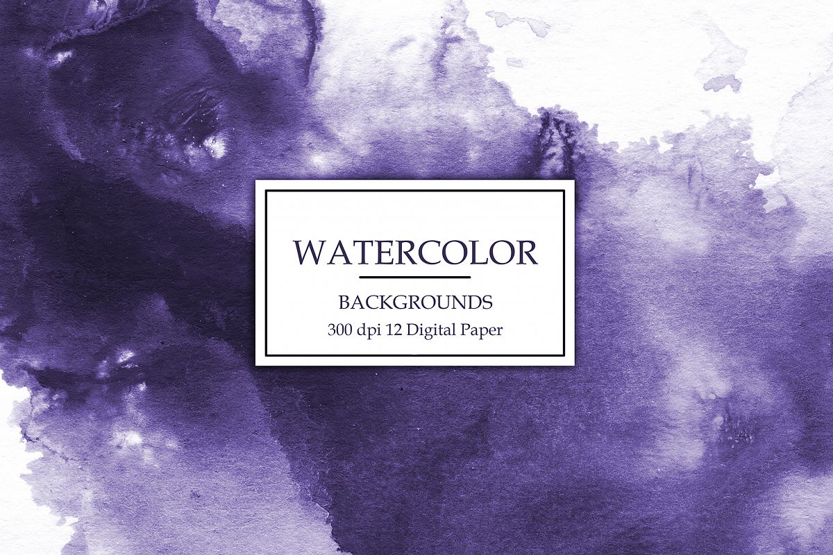 Valentine Purple Watercolor example image 1