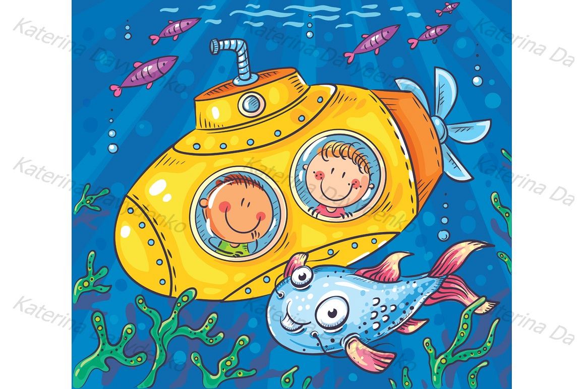 Children in a submarine example image 1