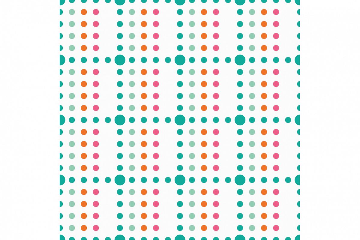 Seamless vector decorative background with polka dots. example image 1