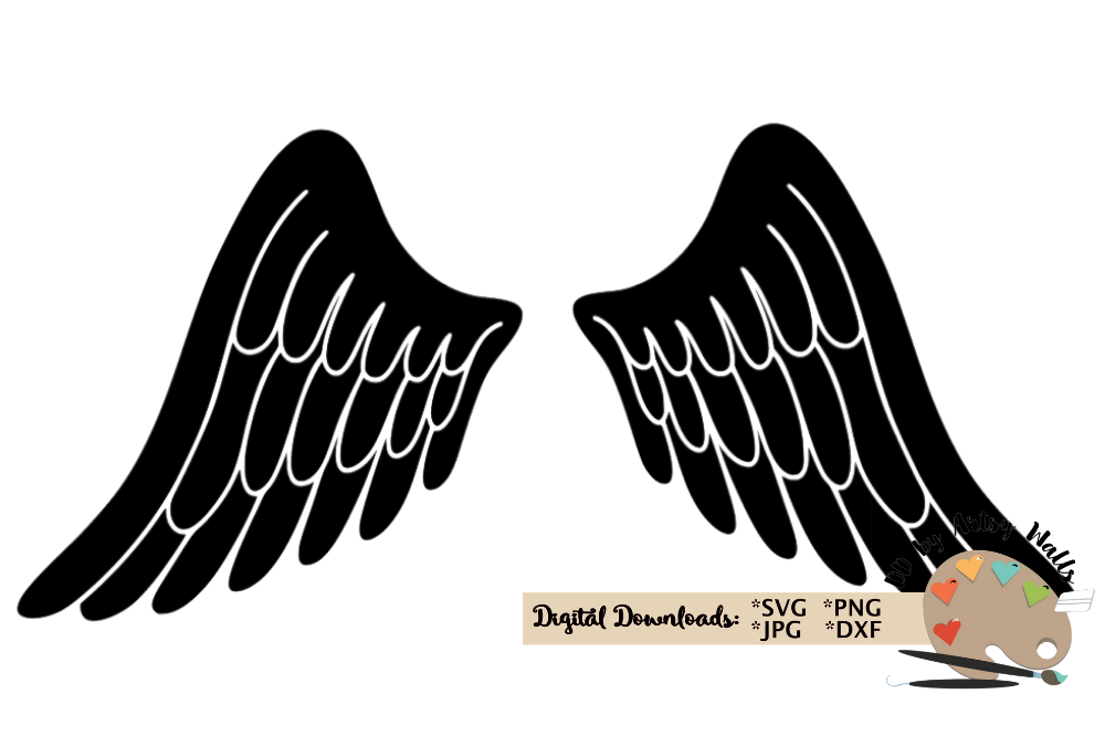 Download angel wings svg, In Loving Memory, Memorial svg dxf cut file
