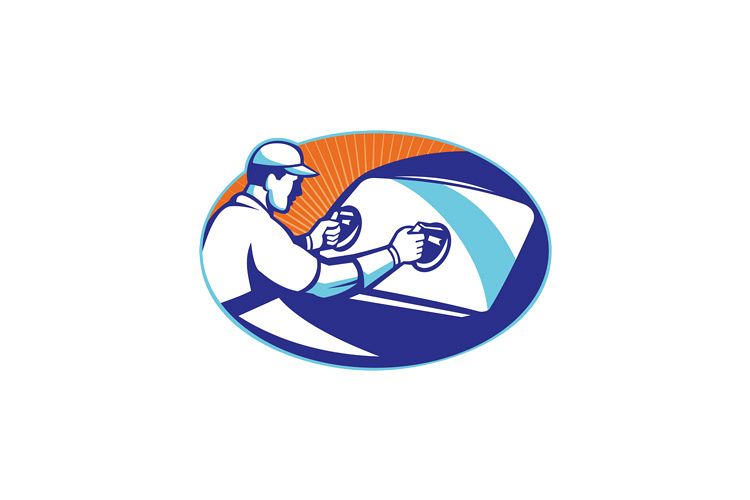 Automotive Glass Installer Retro example image 1