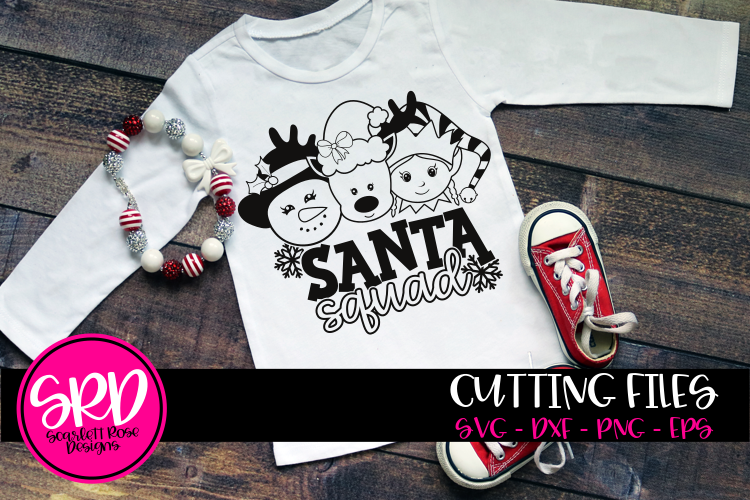 Santa Squad Girls SVG example image 1