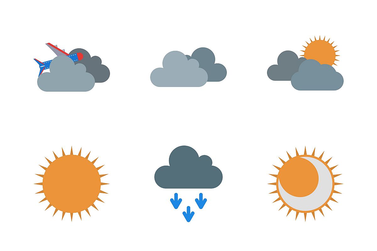 Set Of Weather And Season Icons example image 1