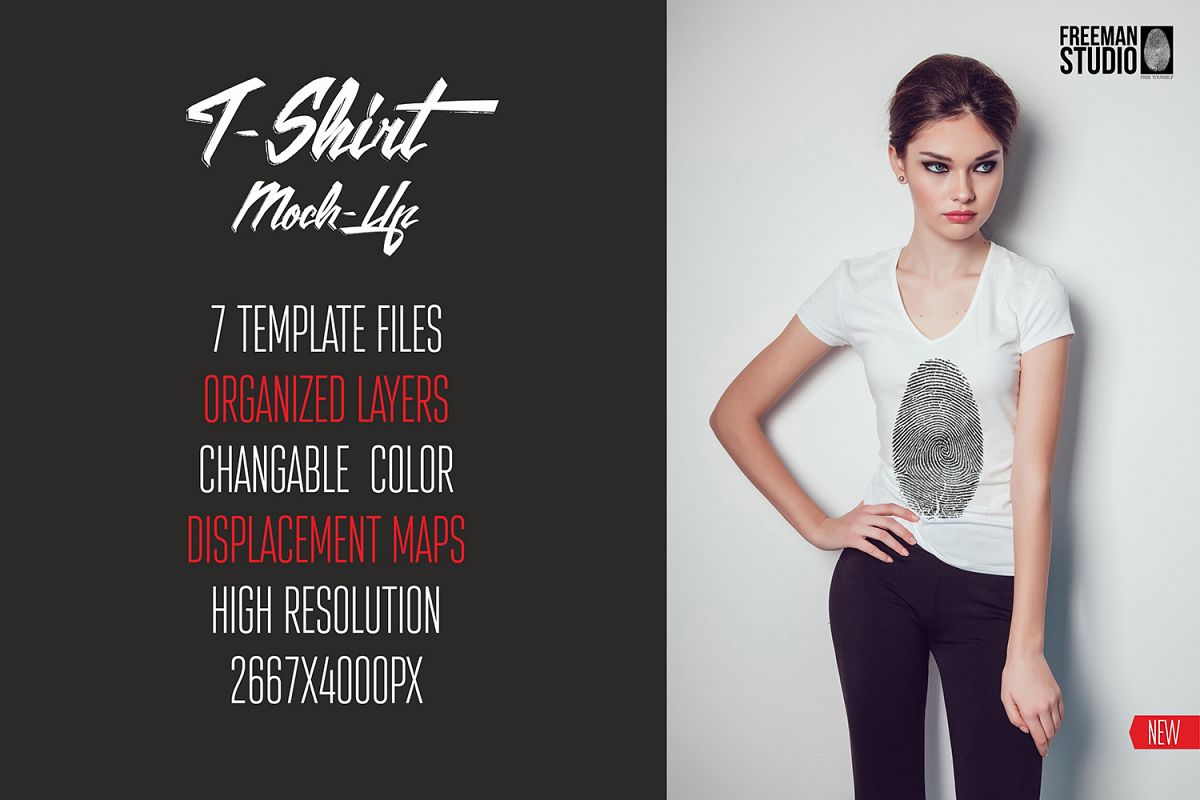 T-Shirt Mock-Up Vol.3 2017 example image 1