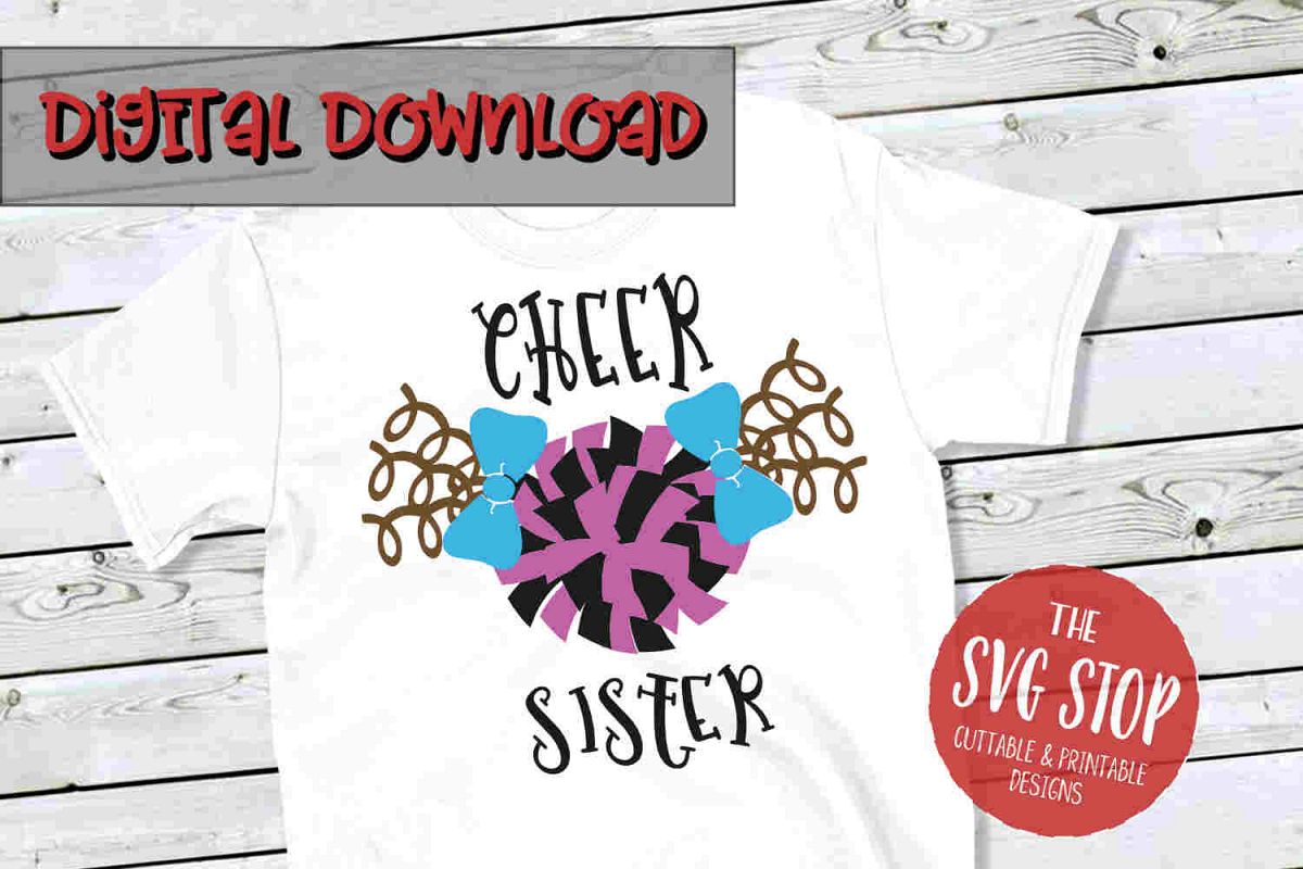 Cheer Sister -SVG, PNG, DXF example image 1