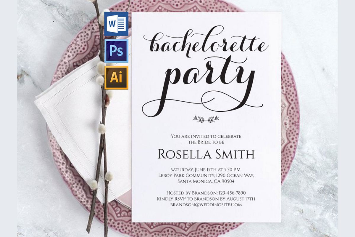 Bachelorette Party Invitations, TOS_50 example image 1