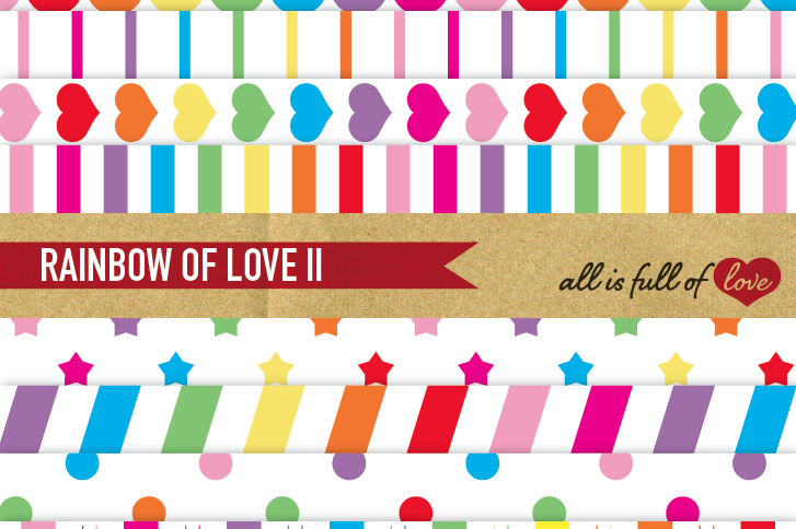 Rainbow Digital Paper Geometric Background Patterns example image