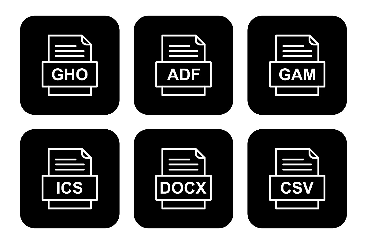 Set Of File Formats Icons example image 1