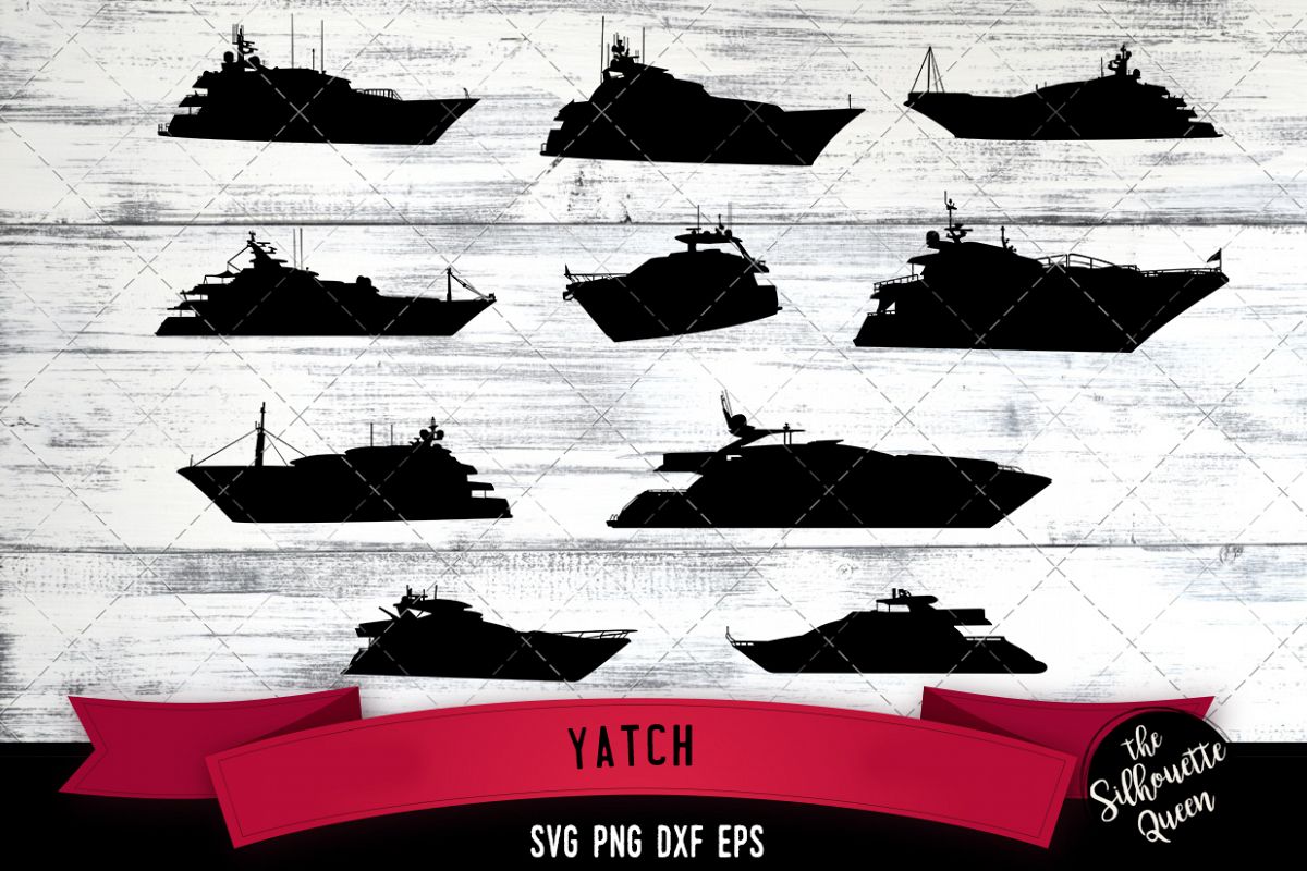 Yacht Silhouette Vector svg file, svg cut file example image 1