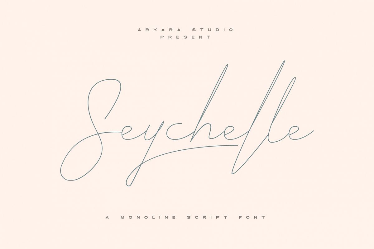 ARK Seychelle - Exotic Monoline Font example image 1