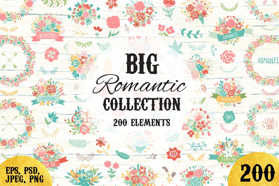 200 Wedding Floral Romantic Collection example image 1