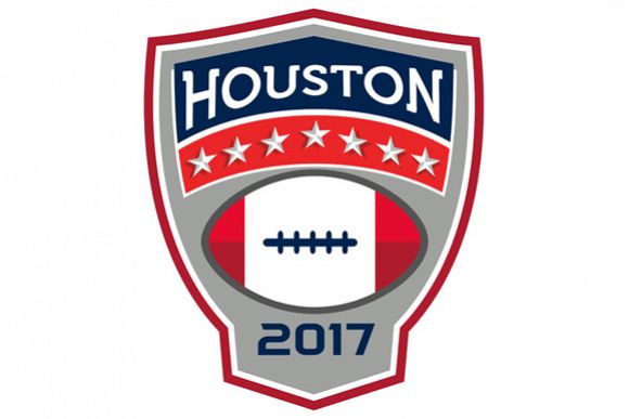 Houston 2017 American Football Big Game Crest Retro example image 1