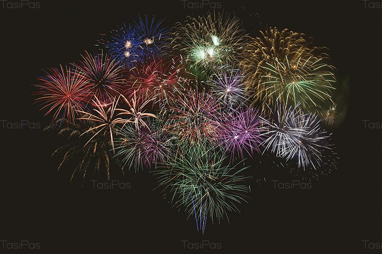 Beautiful celebration multicolored fireworks example image 1