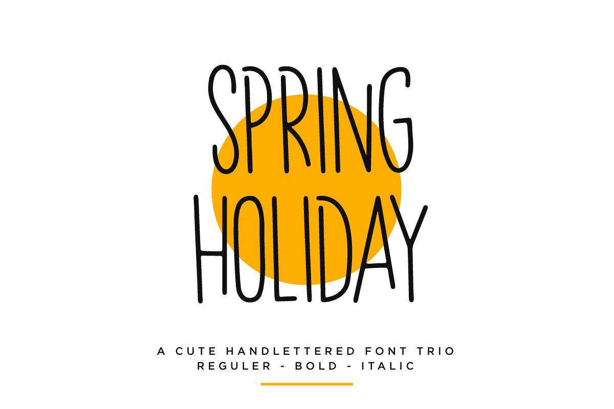 Spring Holiday | 3 Handwritten Font example image 1