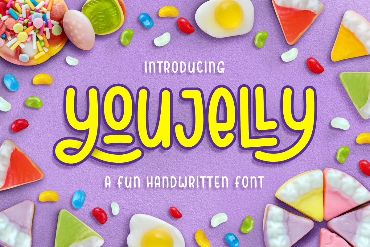 Youjelly - A Fun Handwritten Font example image 1