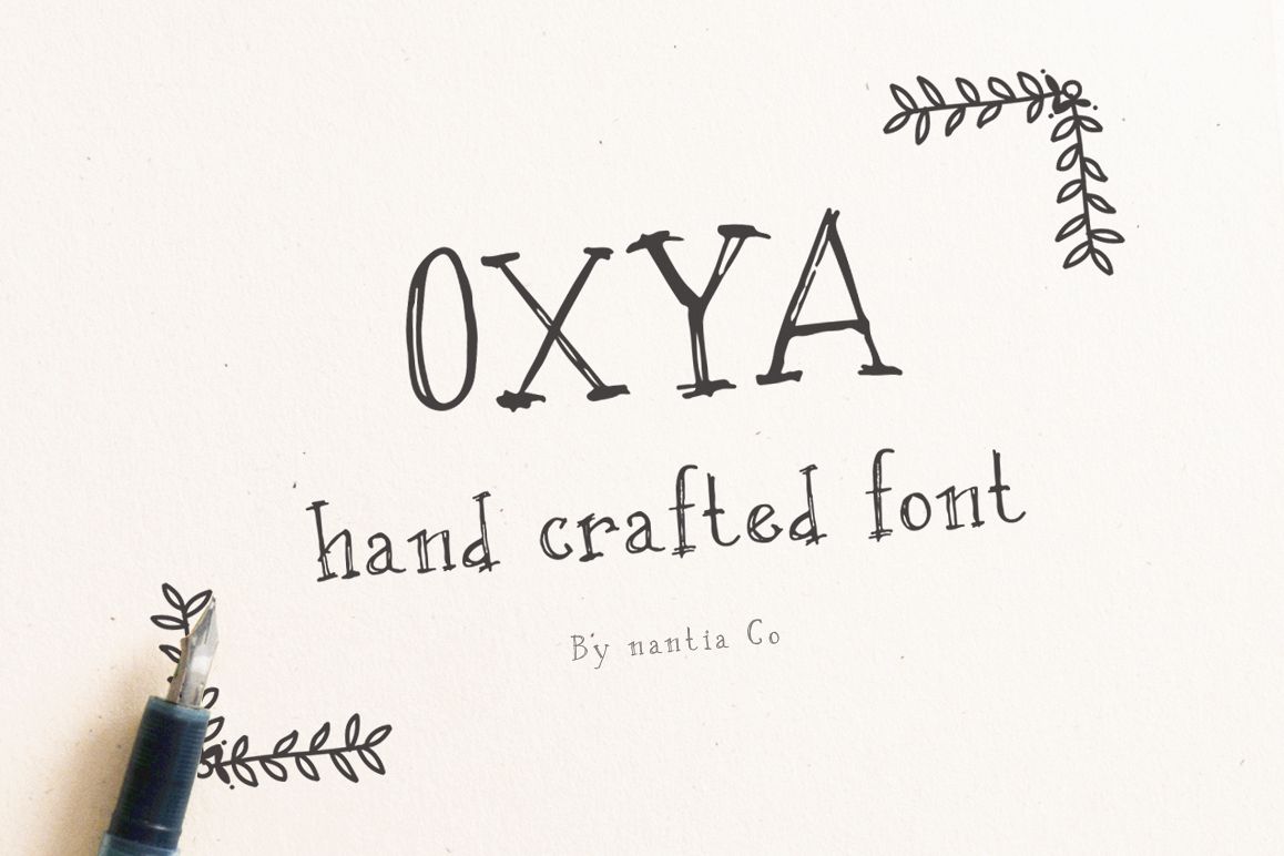 OXYA | Hand crafted Font example image 1