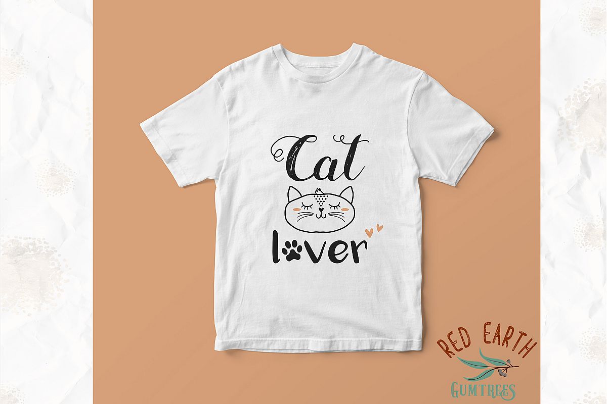 Cat lover, cat with lashes in SVG,DXF,PNG,EPS, PDF formats example image 1