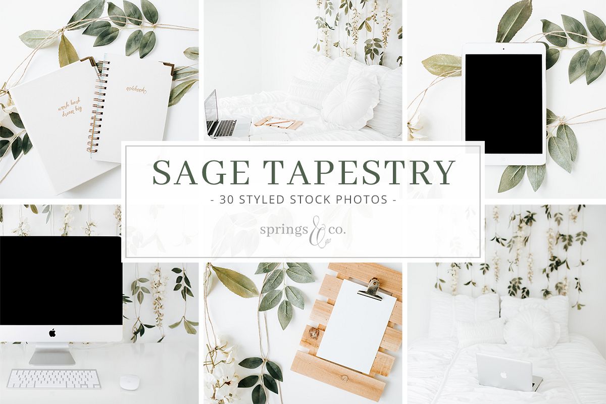Sage Tapestry Stock Photo Bundle example image 1