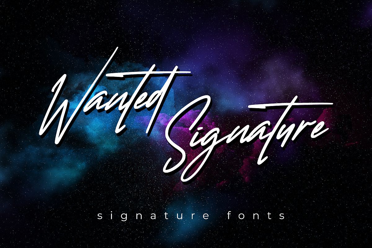 Wanted Signature Font example image 1