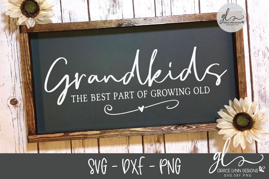Grandkids The Best Part Of Growing Old - SVG Cut File example image 1
