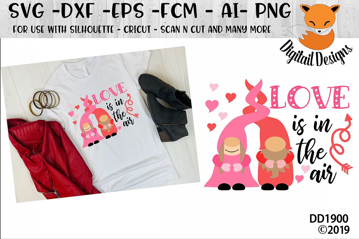 Love Is In The Air Nordic Gnome Design example image 1
