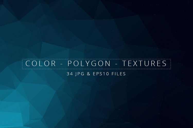 Colorful Low Poly Geometric Digital Papers Eps10 and JPG example image 1