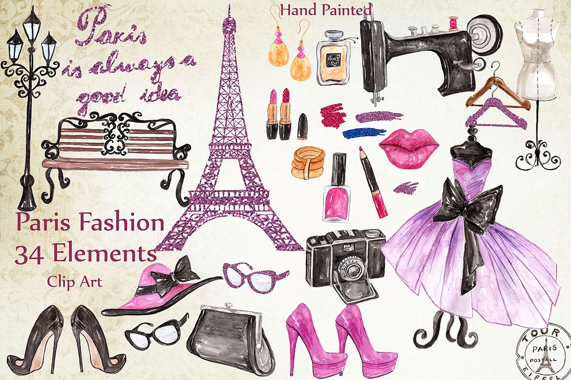 Paris fashion clipart example image 1