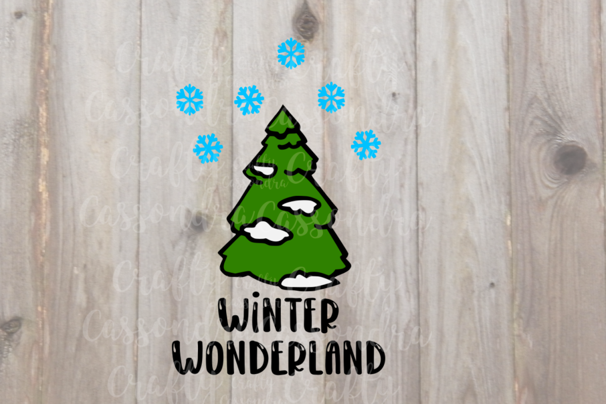 Winter Wonderland tree with snow example image 1