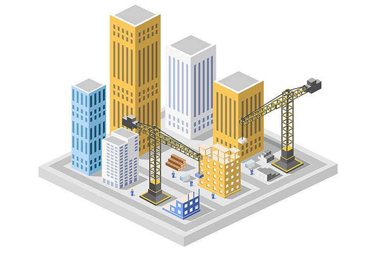 City skyscrapers under construction example image 1
