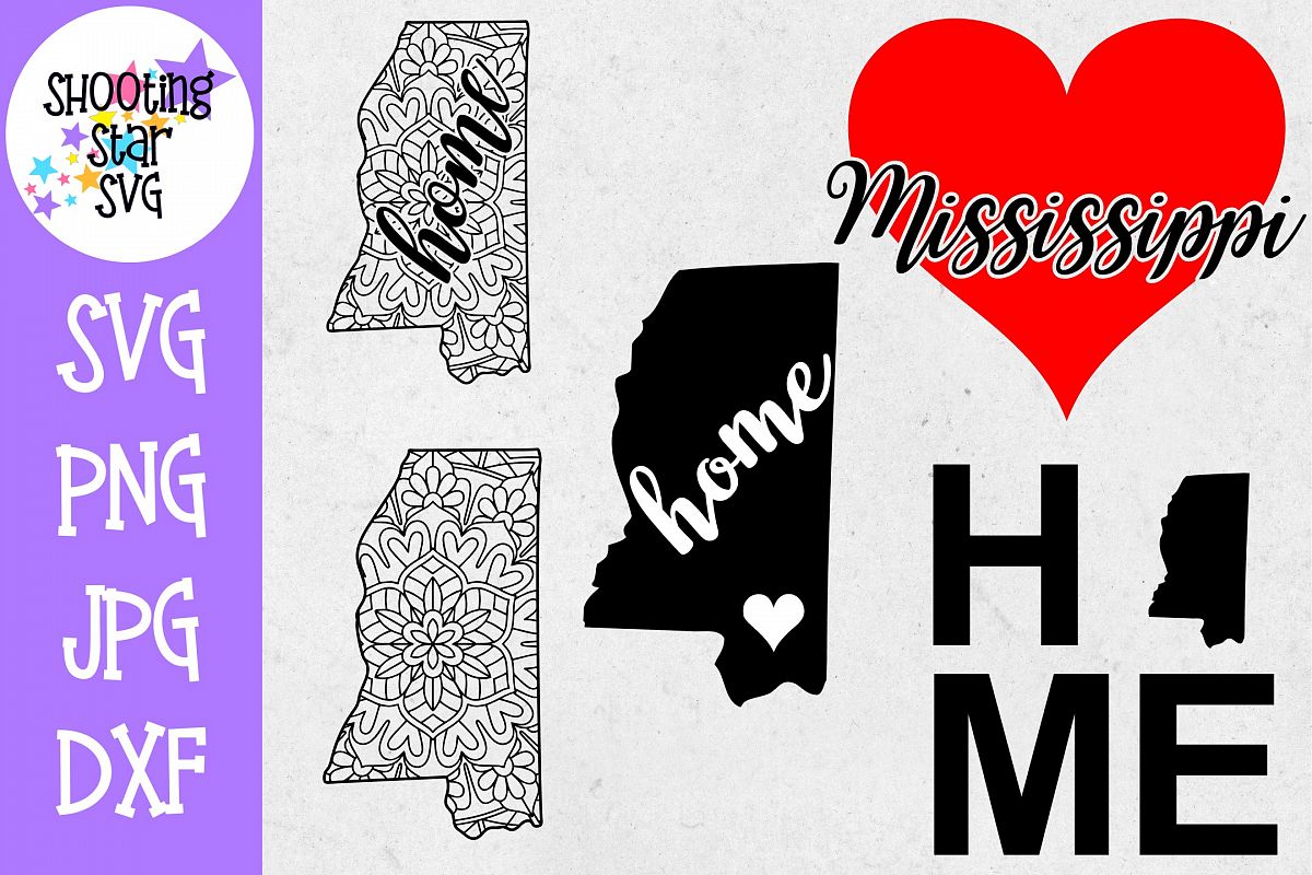 Mississippi US State SVG Decal Bundle - 50 States SVG example image 1