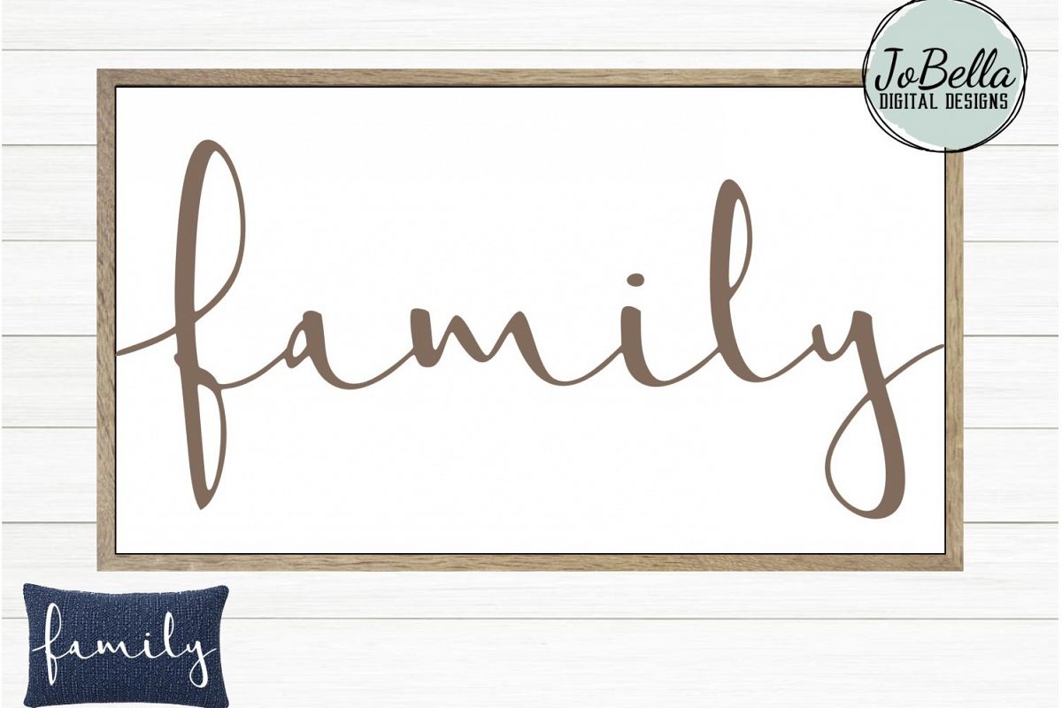 Family SVG, Sublimation Design & Printable Farmhouse Design example image 1