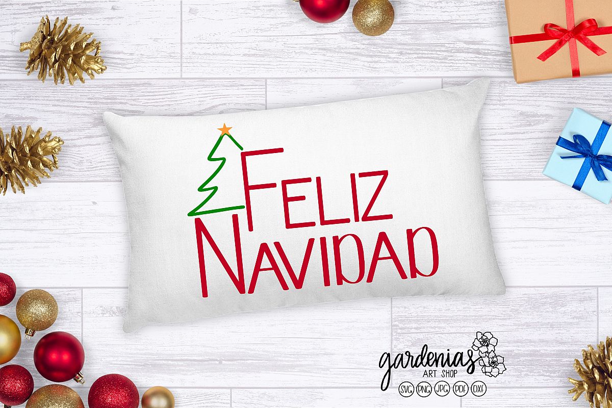 Feliz Navidad SVG | Navidad Cut File | Vector | Clip Art example image 1