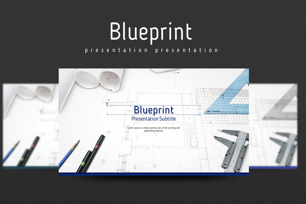 Blueprint PowerPoint Template example image 1