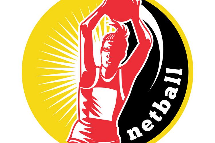 Netball player passing ball example image 1