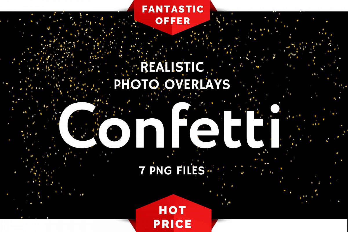 7 Confetti Photo Overlays example image 1