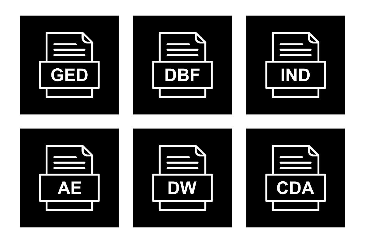 Set Of File Formats Icons example image 1