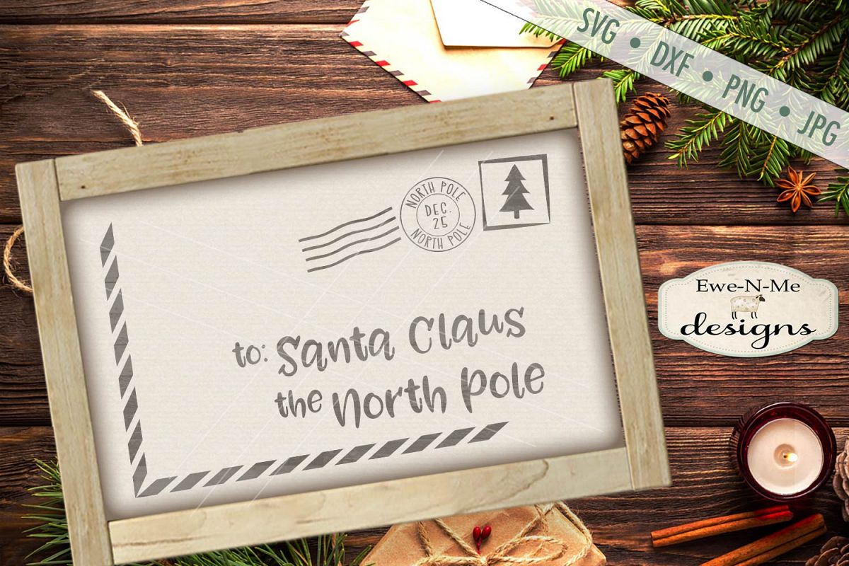 Download Letter To Santa North Pole Post Card SVG DXF Files (219550 ...