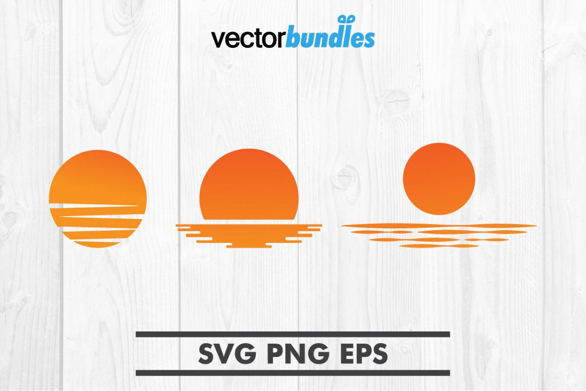 Sunset clip art svg example image 1