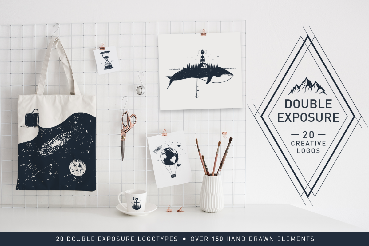 Double Exposure. 20 Creative Logos example image 1