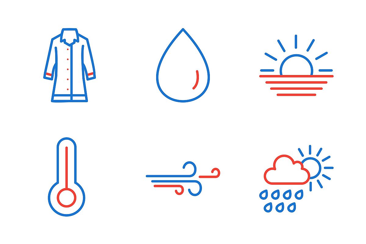Set Of Weather And Season Icons example image 1