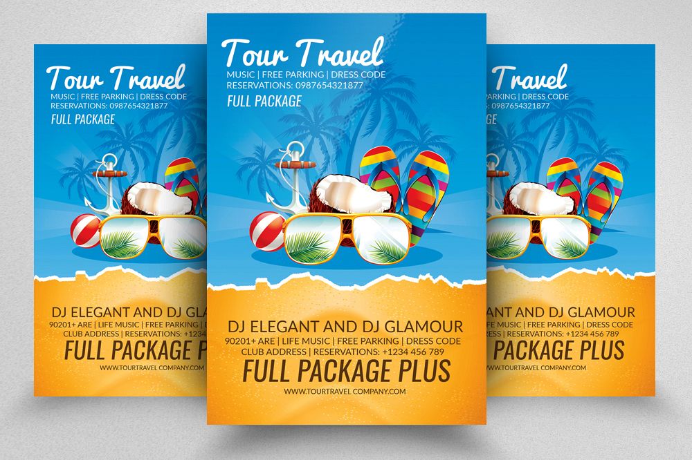 Tour & Traveling Agency Flyer Template example image 1