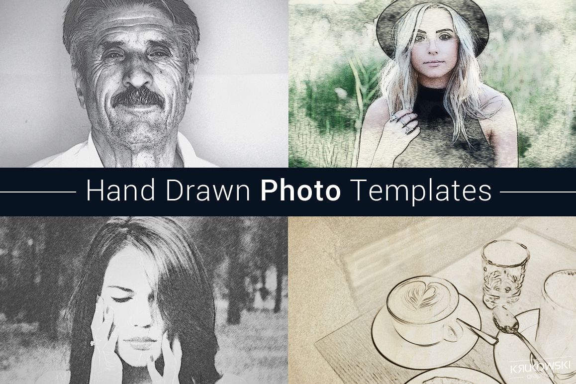 Hand Drawn Photo Template example image 1